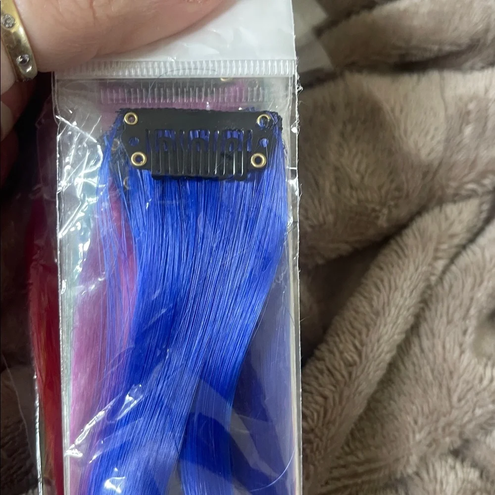32 Pieces Colored Hair Extensions 22 Inch Straight Clip in 16 colors nwt